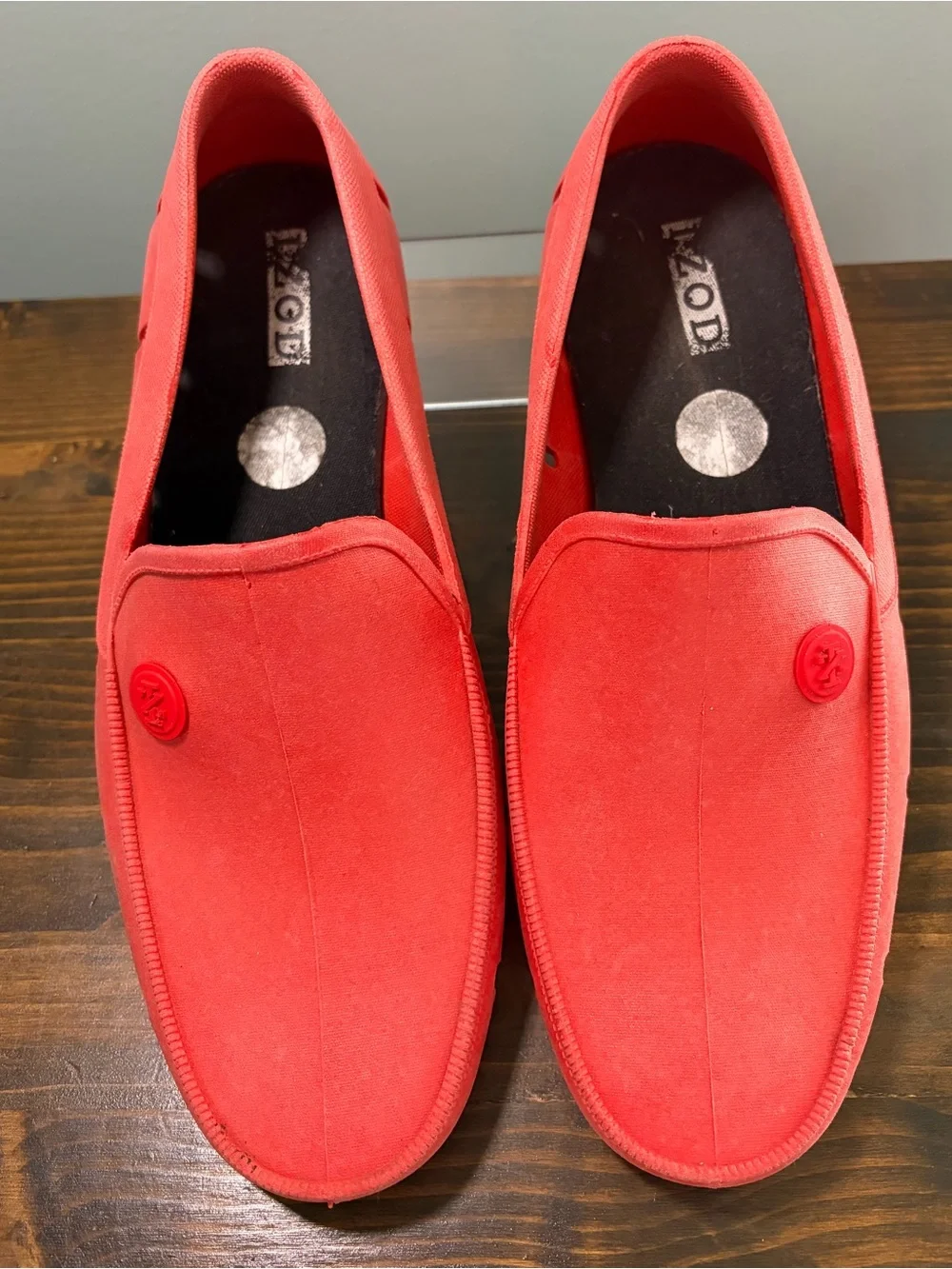 Izod Men’s Aqua Boat Shoes Red Slip-On Shoe (Size 8 USA, 39 BRA)